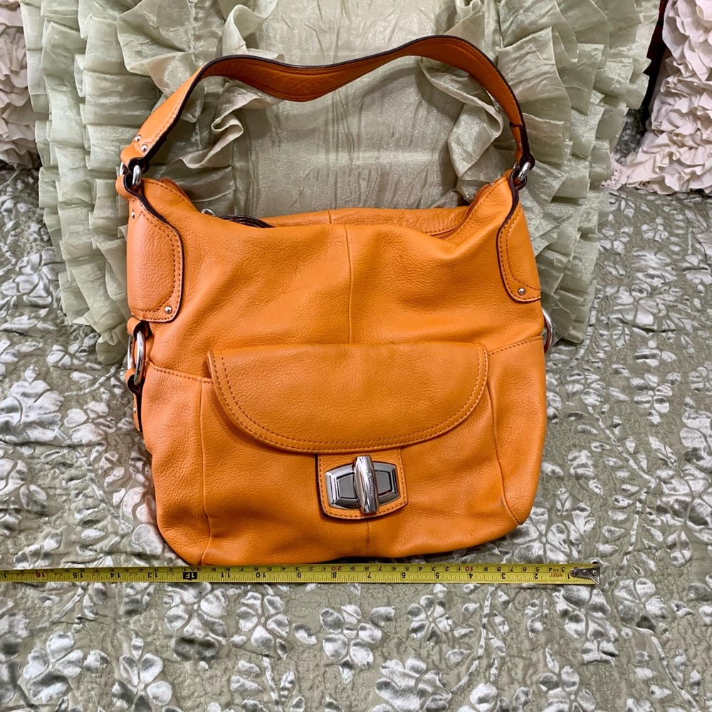 B. Makowsky Orange Leather Bag